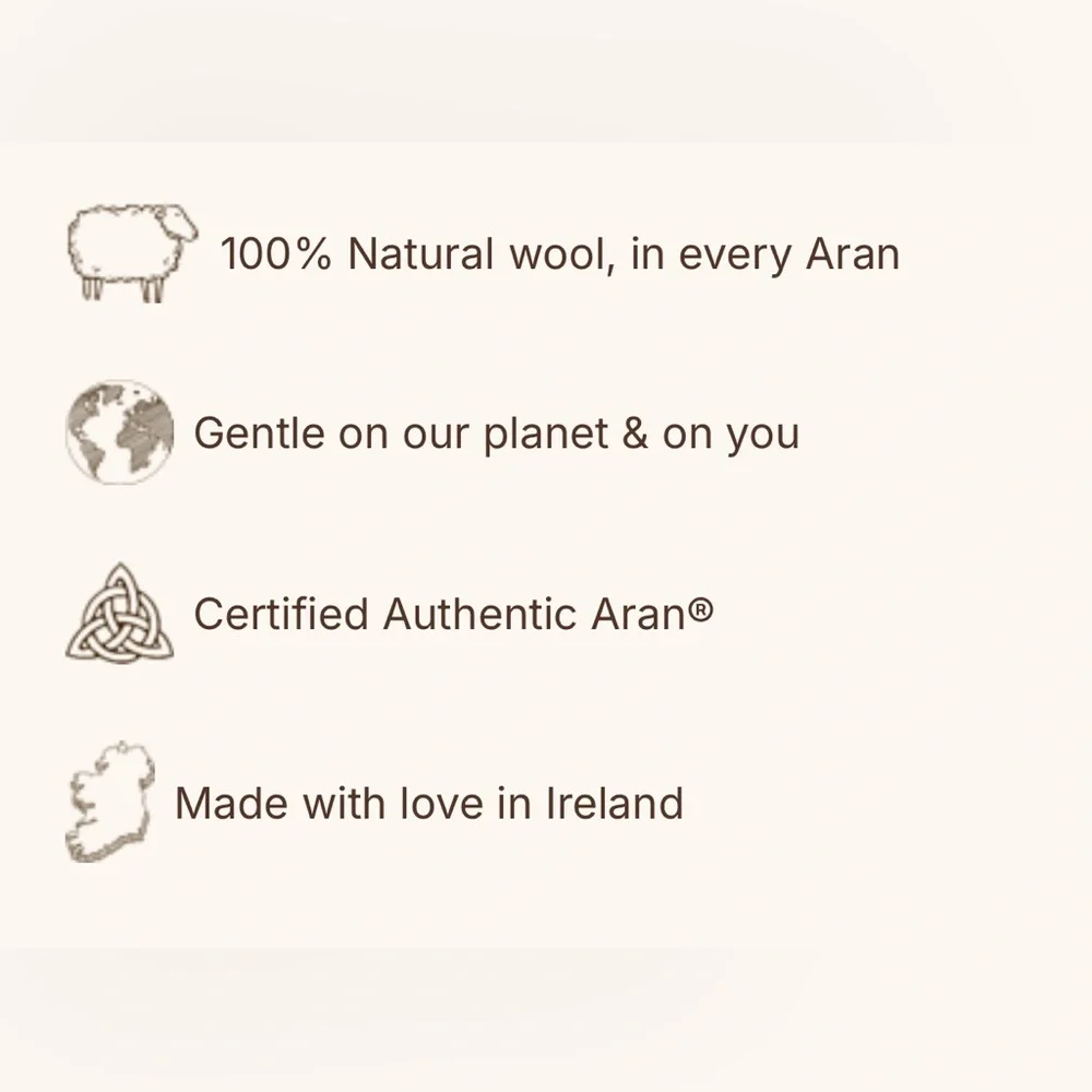 Wool Cable Knit Scarf Doyle Clan - Aran Sweater Market Men’s Women’s - Picture 4 of 4